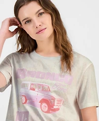 Love Tribe Juniors' Bronco Camo Graphic-Print Crewneck Tee