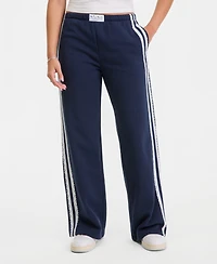 Love Tribe Juniors' Lace-Stripe Jersey Pull-On Pants