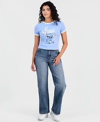 Disney Juniors' Stitch Sporty Ringer Tee