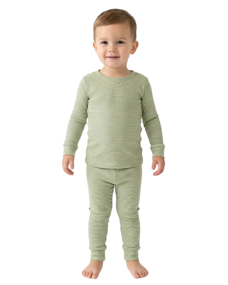 Motette Toddler Boys Evergreen Stripe Pajama Set