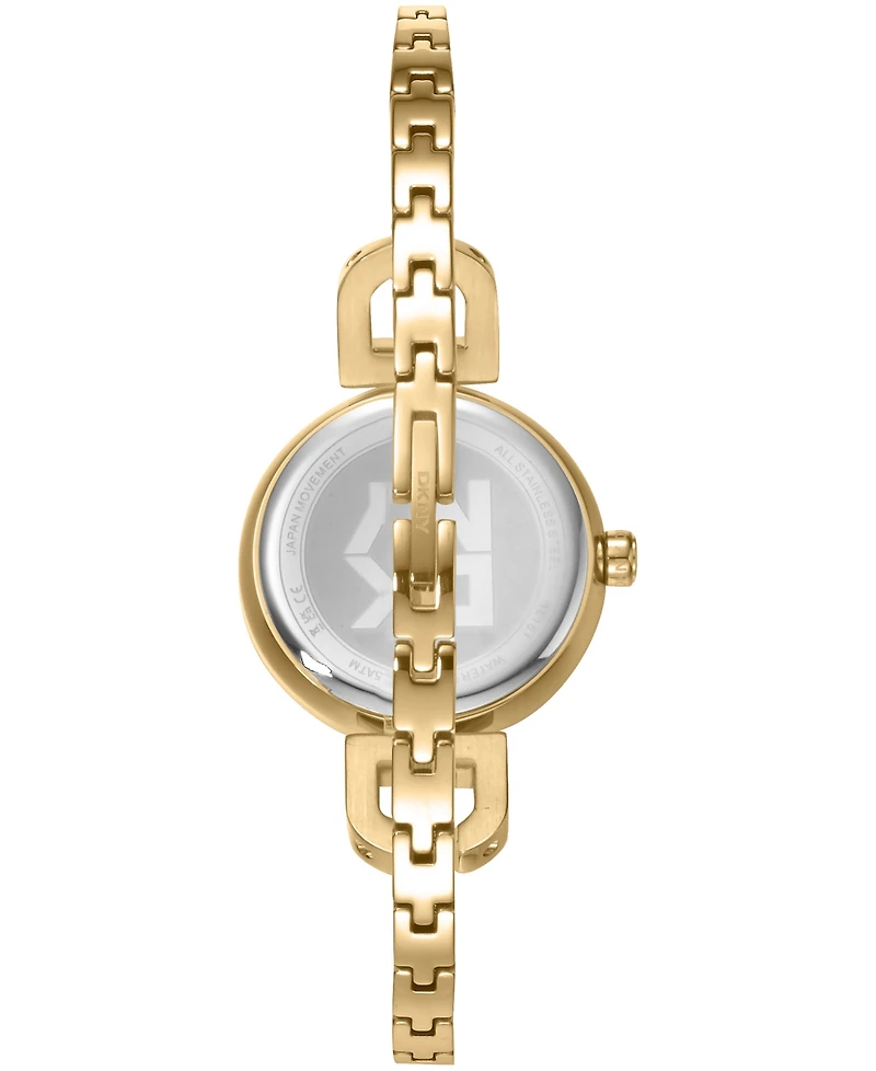Dkny Women's Half Bangle Quartz Gold-Tone Stainless Steel Watch 26mm