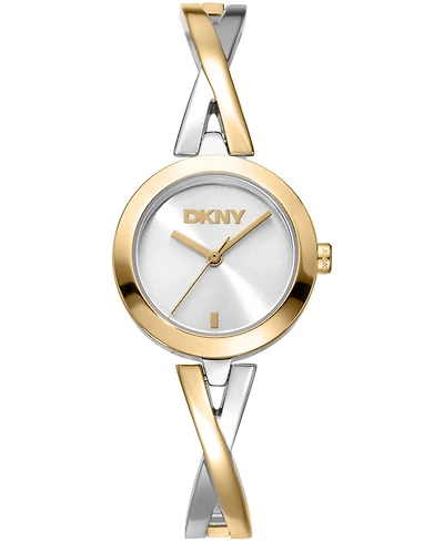 Dkny Women's Half Bangle Quartz Two-Tone Stainless Steel Watch 26mm
