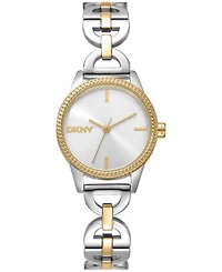 Dkny Women's Open Link Quartz Two-Tone Stainless Steel Bracelet Watch 26mm