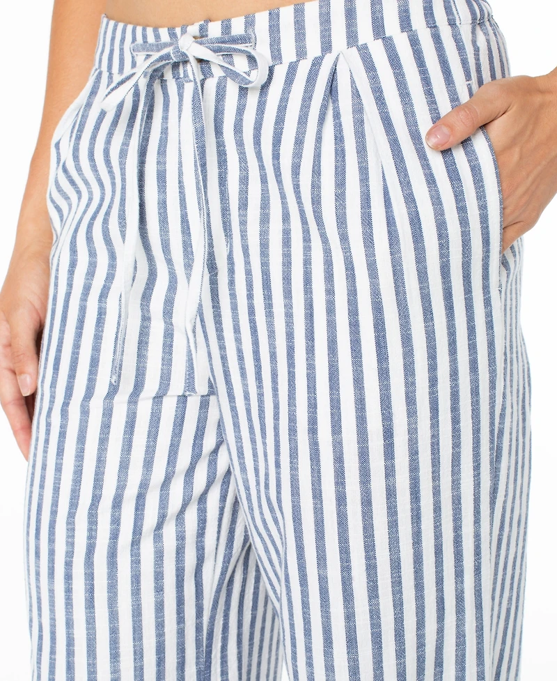 Roxy Juniors' Mavericks Stripe Print Straight Leg Trousers