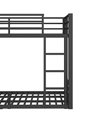 Streamdale Furniture Queen Metal Bunk Bed with Storage for Teens