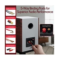 Pyle 2-Way Home Audio Speakers with Wall Mount Bracket