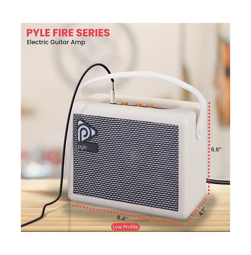Pyle Portable Electronic Guitar Amplifier with High-Definition Speaker (PGTAMPL232)
