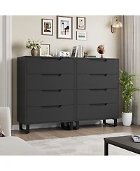 gaomon 4 Dresser for Bedroom, 41.5" Tall Dresser, Freestanding Vertical Drawer Cabinet with Storage