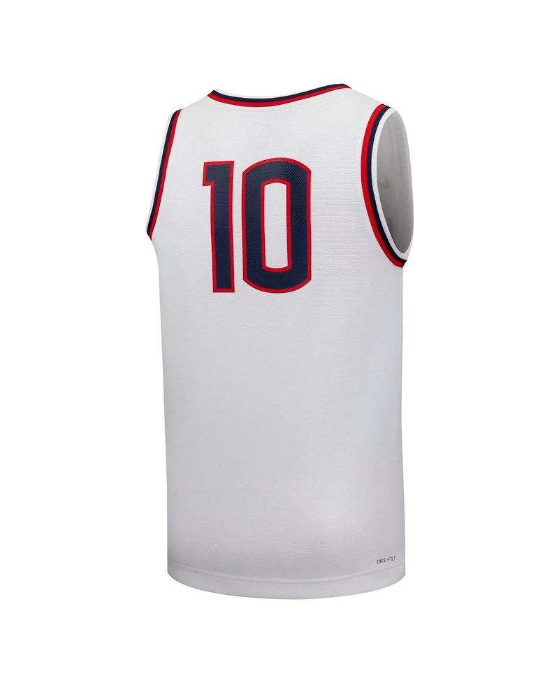 Nike Men's and Women's 10 White UConn Huskies Replica Basketball Jersey