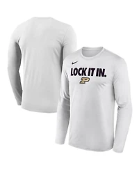 Nike Men's White Purdue Boilermakers 2026 On-Court Bench Long Sleeve T-Shirt