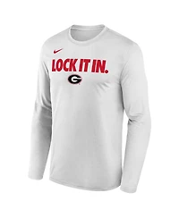 Nike Men's White Georgia Bulldogs 2026 On-Court Bench Long Sleeve T-Shirt