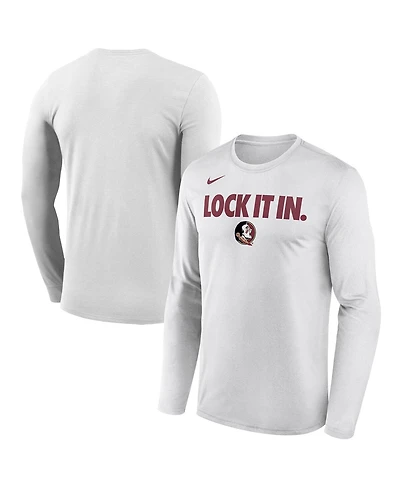 Nike Men's White Florida State Seminoles 2026 On-Court Bench Long Sleeve T-Shirt