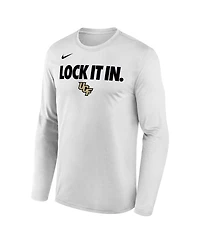 Nike Men's White Ucf Knights 2026 On-Court Bench Long Sleeve T-Shirt