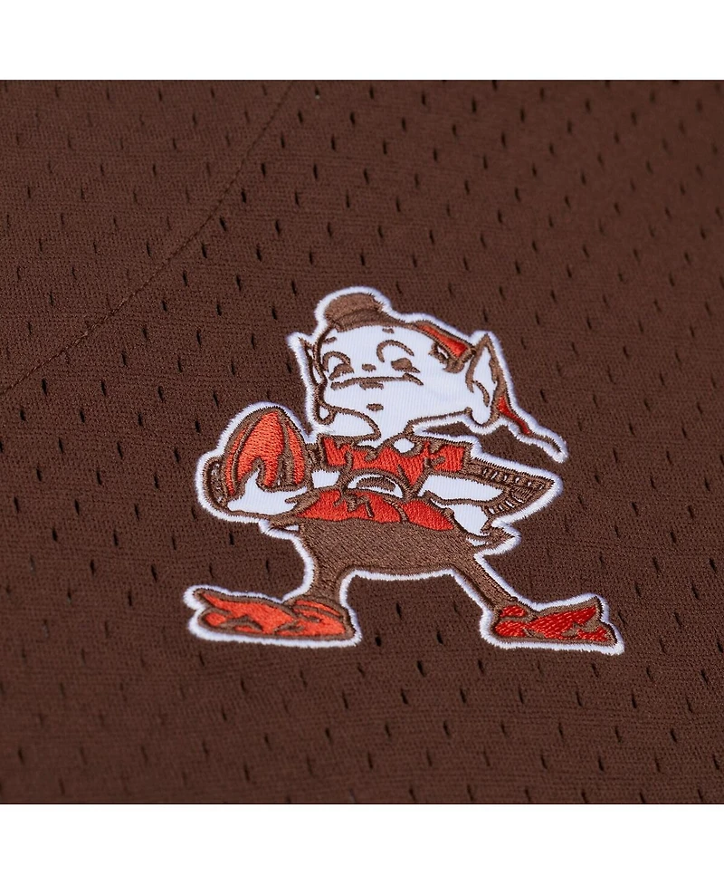 Mitchell & Ness Men's Brown Cleveland Browns Head Coach Mesh Full-Button Fashion Jersey