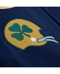 Mitchell & Ness Men's Navy Notre Dame Fighting Irish Double Clutch Lightweight Satin Full-Snap Jacket