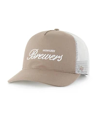 '47 Brand Men's Brown Milwaukee Brewers Foundational Mesh Hitch Adjustable Hat