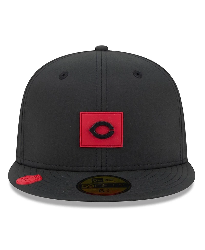 New Era Men's Black Cincinnati Reds 2026 Clubhouse 59FIFTY Fitted Hat