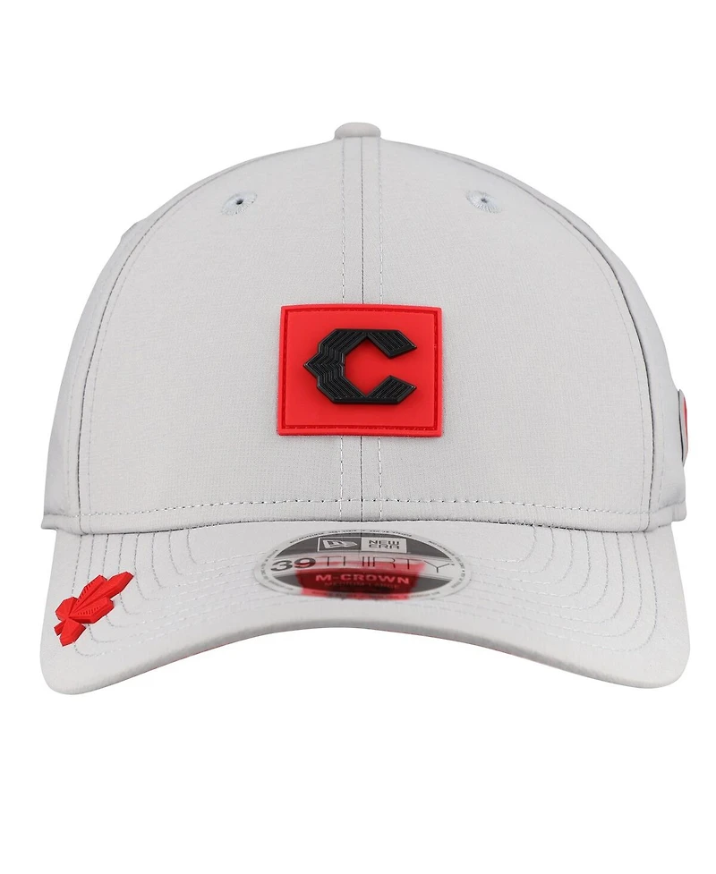 New Era Men's Gray Cincinnati Reds 2026 Clubhouse Alternate 39THIRTY Flex Hat