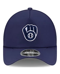 New Era Men's Navy Milwaukee Brewers 2026 Batting Practice Apex 9FORTY Adjustable Trucker Hat