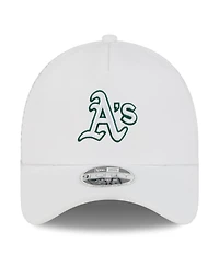 New Era Men's White Athletics 2026 Batting Practice Apex 9FORTY Adjustable Trucker Hat