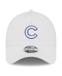 New Era Men's White Chicago Cubs 2026 Batting Practice Apex 9FORTY Adjustable Trucker Hat