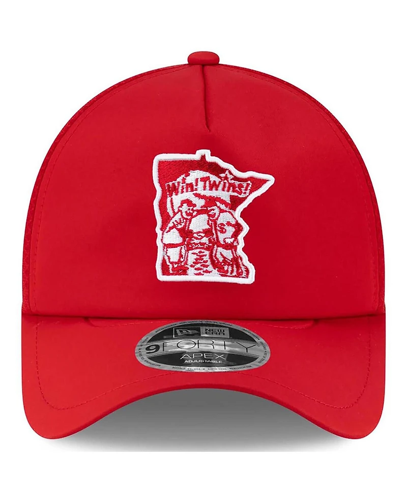 New Era Men's Red Minnesota Twins 2026 Batting Practice Alternate Apex 9FORTY Adjustable Hat