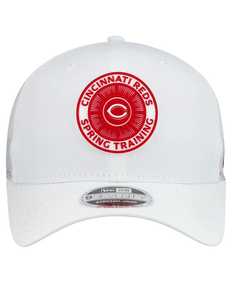 New Era Men's White Cincinnati Reds 2026 Spring Training Fan Pack 9SEVENTY Adjustable Trucker Hat