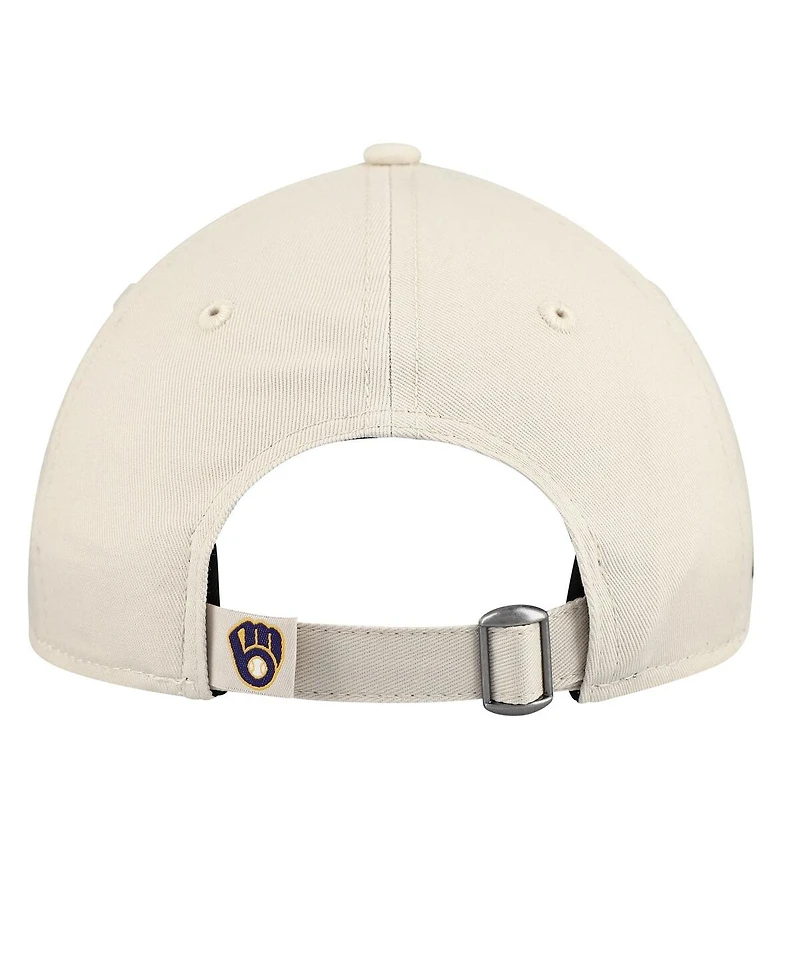 New Era Big Boys and Girls Stone/Navy Milwaukee Brewers 2026 Spring Training Fan Pack Batter 9TWENTY Adjustable Hat