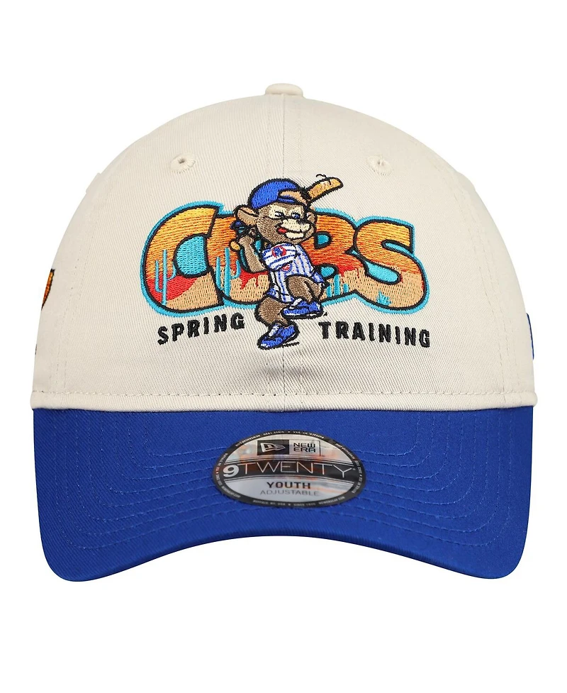 New Era Big Boys and Girls Stone/Royal Chicago Cubs 2026 Spring Training Fan Pack Batter 9TWENTY Adjustable Hat