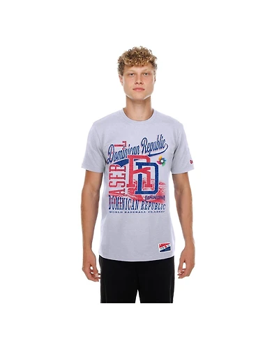 New Era Men's White Dominican Republic Baseball 2026 World Classic Oversized Throwback Distressed T-Shirt