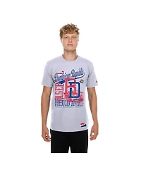 New Era Men's White Dominican Republic Baseball 2026 World Classic Oversized Throwback Distressed T-Shirt