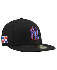New Era Men's Black York Yankees Dominican Republic 59FIFTY Fitted Hat