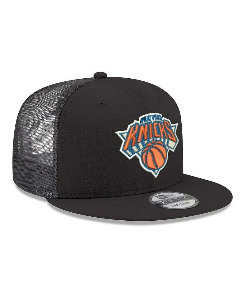New Era Men's New York Knicks Core Logo Meshback 9FIFTY Snapback Hat