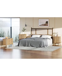 gaomon Boho 6-Drawer Wooden Dresser with Handles, Storage Chest for Bedroom