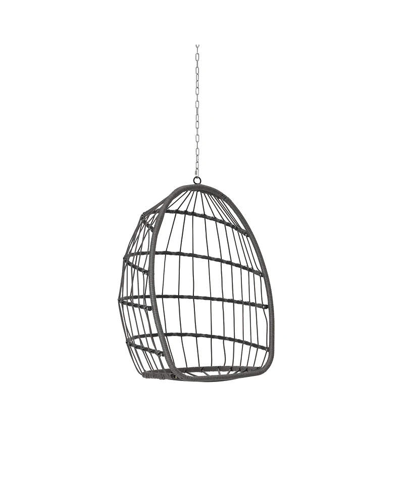 Streamdale Furniture Outdoor Garden Rattan Egg Swing Chair Hanging Chair Wood