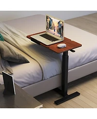 Streamdale Furniture Adjustable Rolling Overbed Desk with Flip Top