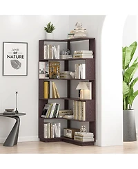 Streamdale Furniture 90cm L-Shape Corner Bookshelf for Home Office/Living Room