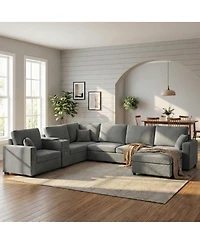 Streamdale Furniture 5-Seat U-Shape Sectional Sofa with Chaise and Storage