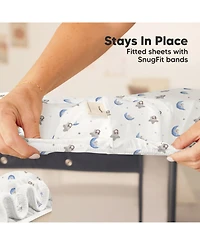 KeaBabies Mini Crib Sheets for Baby Girls, Boys, 2-Pack Soothe Pack and Play Fitted, N Mattress Sheet