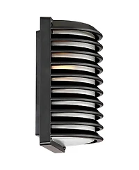 John Timberland Modern Outdoor Wall Light Fixtures Set of 2 Grid Frosted Glass for Post Exterior Barn Deck House Porch Yard Posts Patio Home