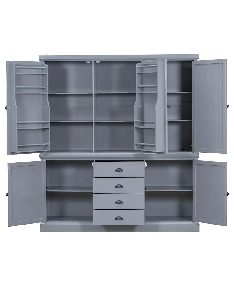 Streamdale Furniture Freestanding Wooden Kitchen Pantry Cabinet with Drawers and Doors