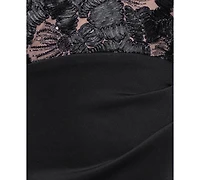 Betsy & Adam Women's One-Shoulder Midi Dress