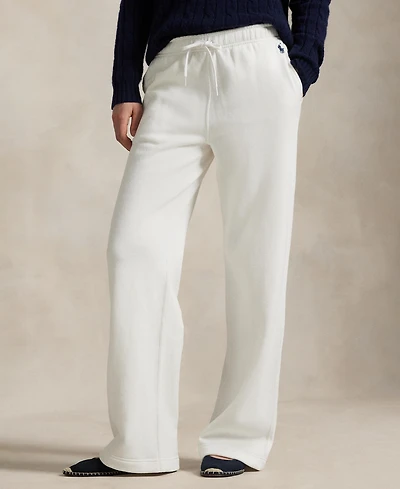 Polo Ralph Lauren Women's Drawstring Fleece Wide-Leg Sweatpant