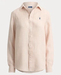 Polo Ralph Lauren Women's Classic Fit Striped Spread Collar Shirt