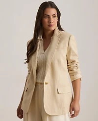 Lauren Ralph Women's Notch Lapel Collar Tweed Blazer