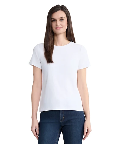 Jones New York Women's Short-Sleeve Pull-On Cotton T-Shirt