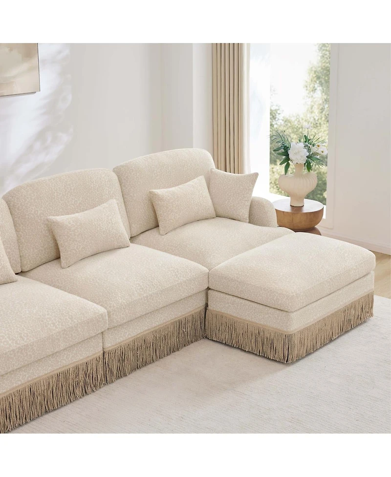 Streamdale Furniture Comfy Chenille Leopard Loveseat Sofa, Coffee