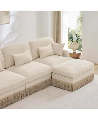 Streamdale Furniture Comfy Chenille Leopard Loveseat Sofa, Coffee