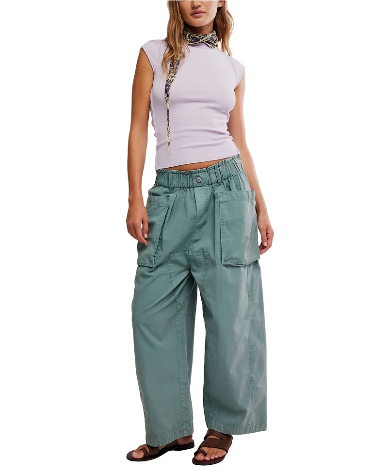 Free People Women's Costa Straight Cropped Pants