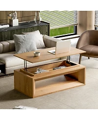 Streamdale Furniture Lift-Top Coffee Table with Storage and Adjustable Height